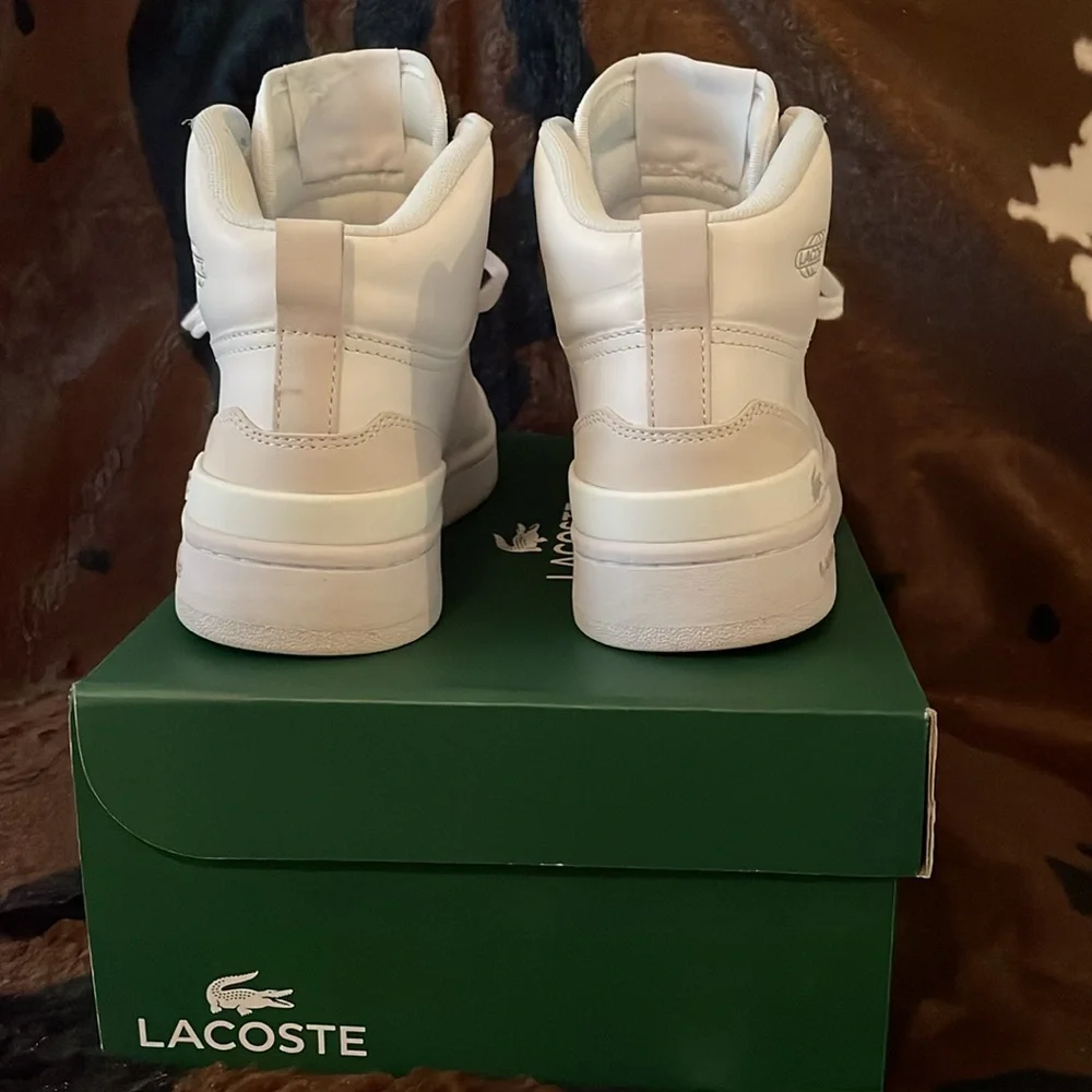 “Lacoste” White Mid Leather Sneakers! - Picture 5 of 9